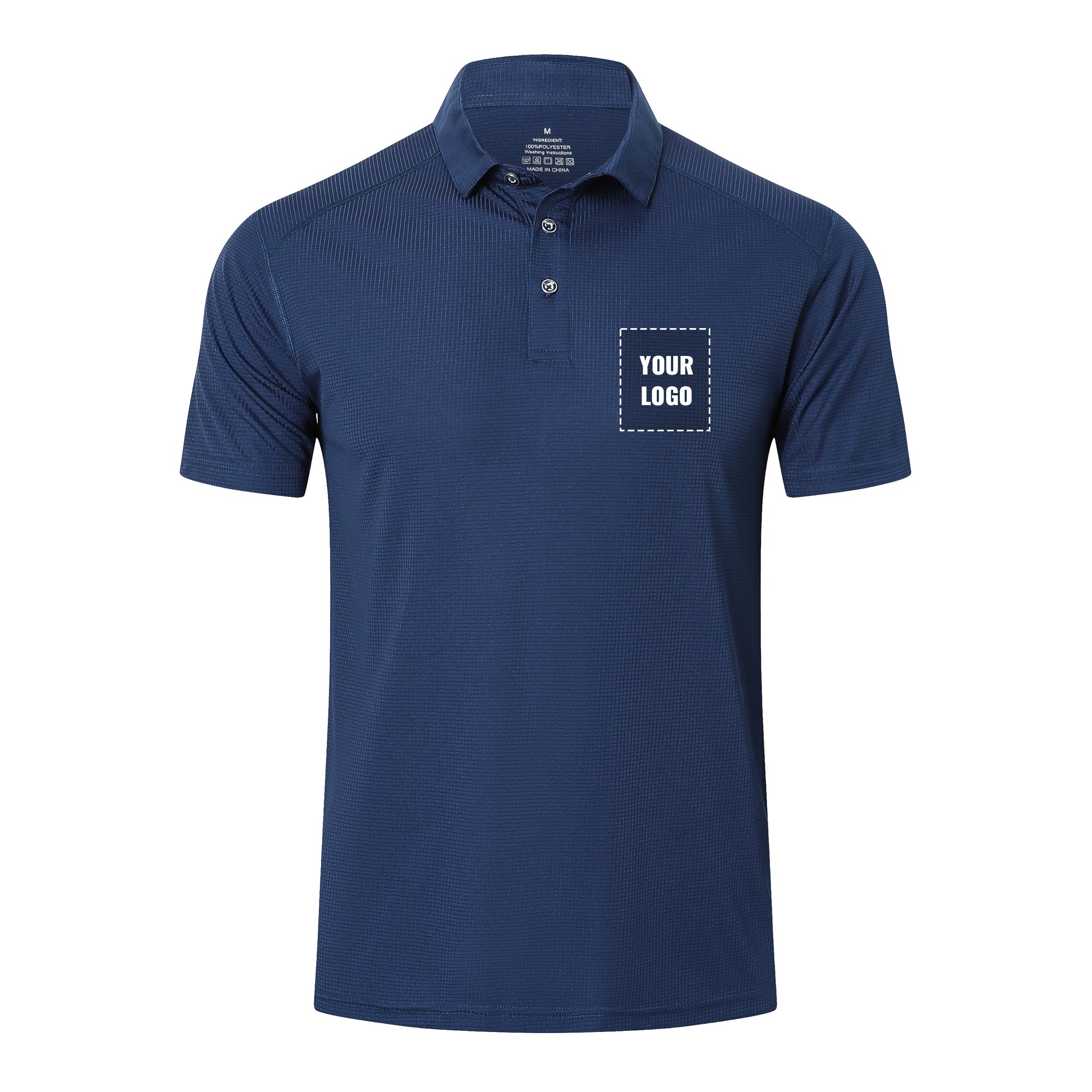Customizable HUAKANG Mens Polo Shirts Short Sleeve Breathable Quick Dry Golf Top Running Sports Tee Top Gym Workout Polo T Shirts