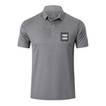 Customizable HUAKANG Mens Polo Shirts Short Sleeve Breathable Quick Dry Golf Top Running Sports Tee Top Gym Workout Polo T Shirts