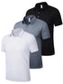 3-Pack Men's Quick-Dry Golf Polo Shirts Short Sleeve