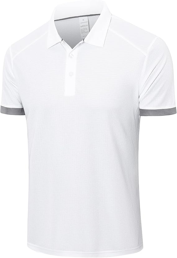 Gaiatiger 5 Pack Mens Polo Shirts Multipack Short Sleeve Breathable Golf Polo Collar Buttoned Mens Tops Gym Sport T Shirts
