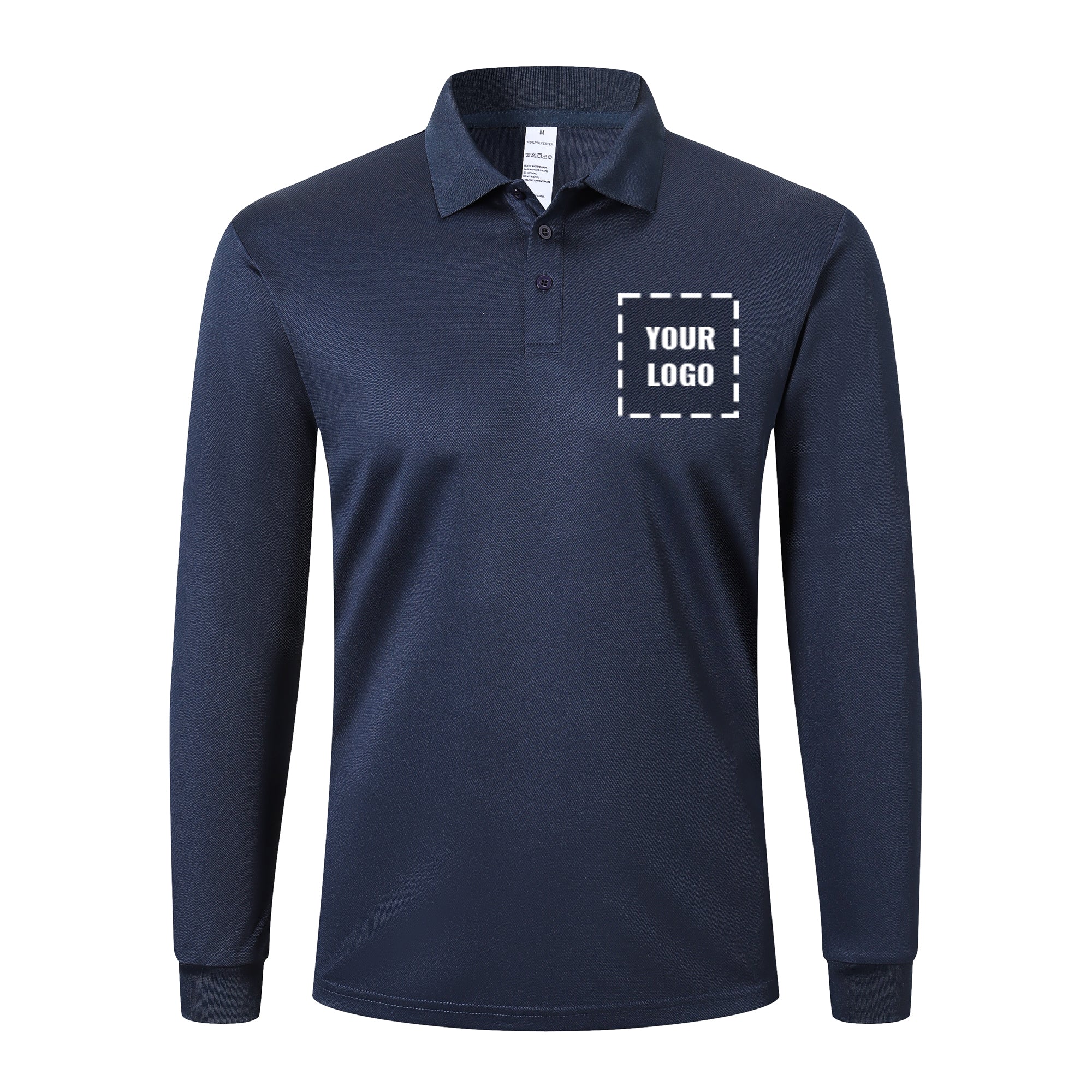 Customizable Mens Polo Shirts Long Sleeve 3 Pack Quick Dry Breathable Lightweight Golf Polo T Shirts Casual Sports Gym Tennis Tops