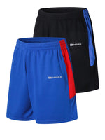 2 Pack Men's Running Shorts Gym Athletic Shorts with Zip Pockets