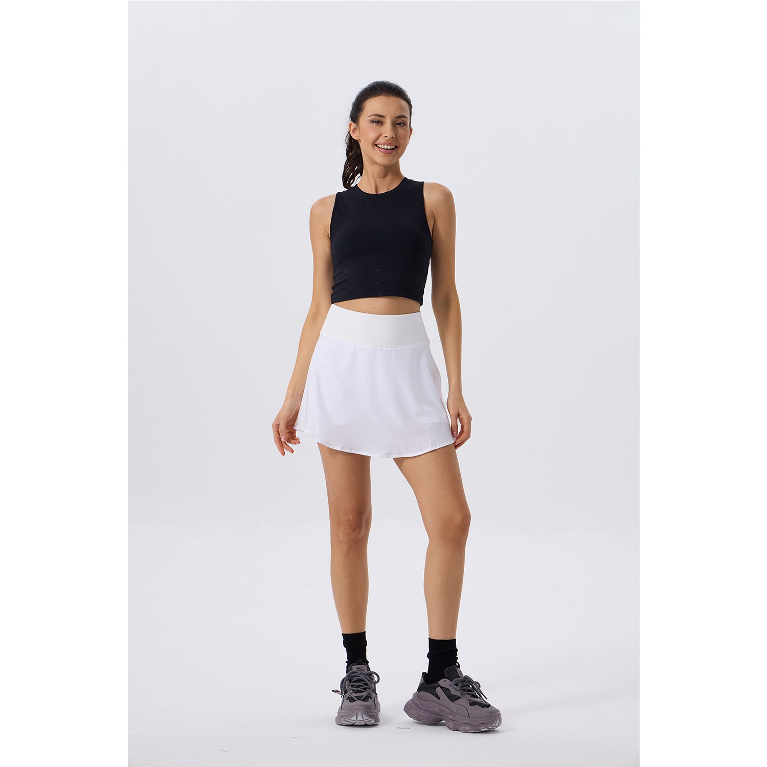 Women's Athletic Golf Skorts Lightweight Skirt Pleated with Pockets for Running Tennis Workout