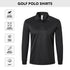 Mens Polo Shirts Long Sleeve 3 Pack Quick Dry Breathable Lightweight Golf Polo T Shirts Casual Sports Gym Tennis Tops