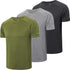 frueo Men's 3 Pack Workout Shirts Moisture Wicking Short Sleeve Athletic T-Shirts