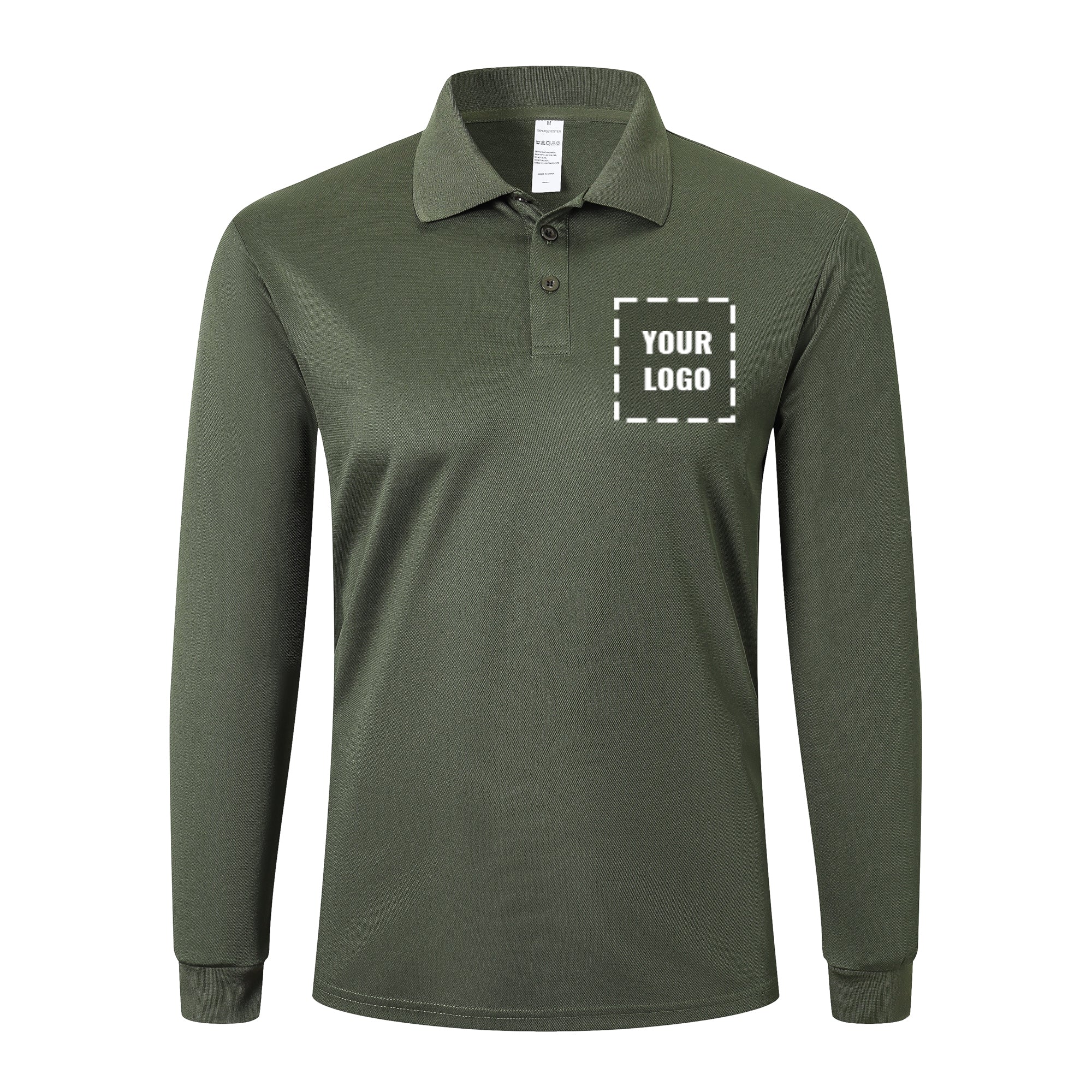 Customizable Mens Polo Shirts Long Sleeve 3 Pack Quick Dry Breathable Lightweight Golf Polo T Shirts Casual Sports Gym Tennis Tops
