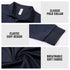 Mens Polo Shirts Long Sleeve 3 Pack Quick Dry Breathable Lightweight Golf Polo T Shirts Casual Sports Gym Tennis Tops