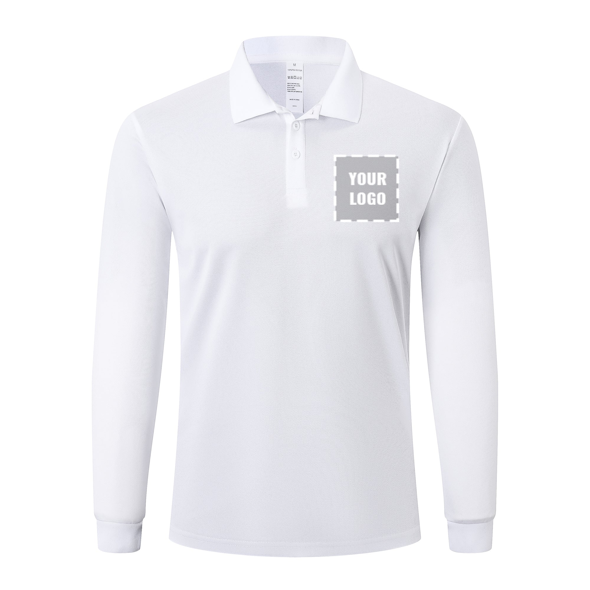 Customizable Mens Polo Shirts Long Sleeve 3 Pack Quick Dry Breathable Lightweight Golf Polo T Shirts Casual Sports Gym Tennis Tops