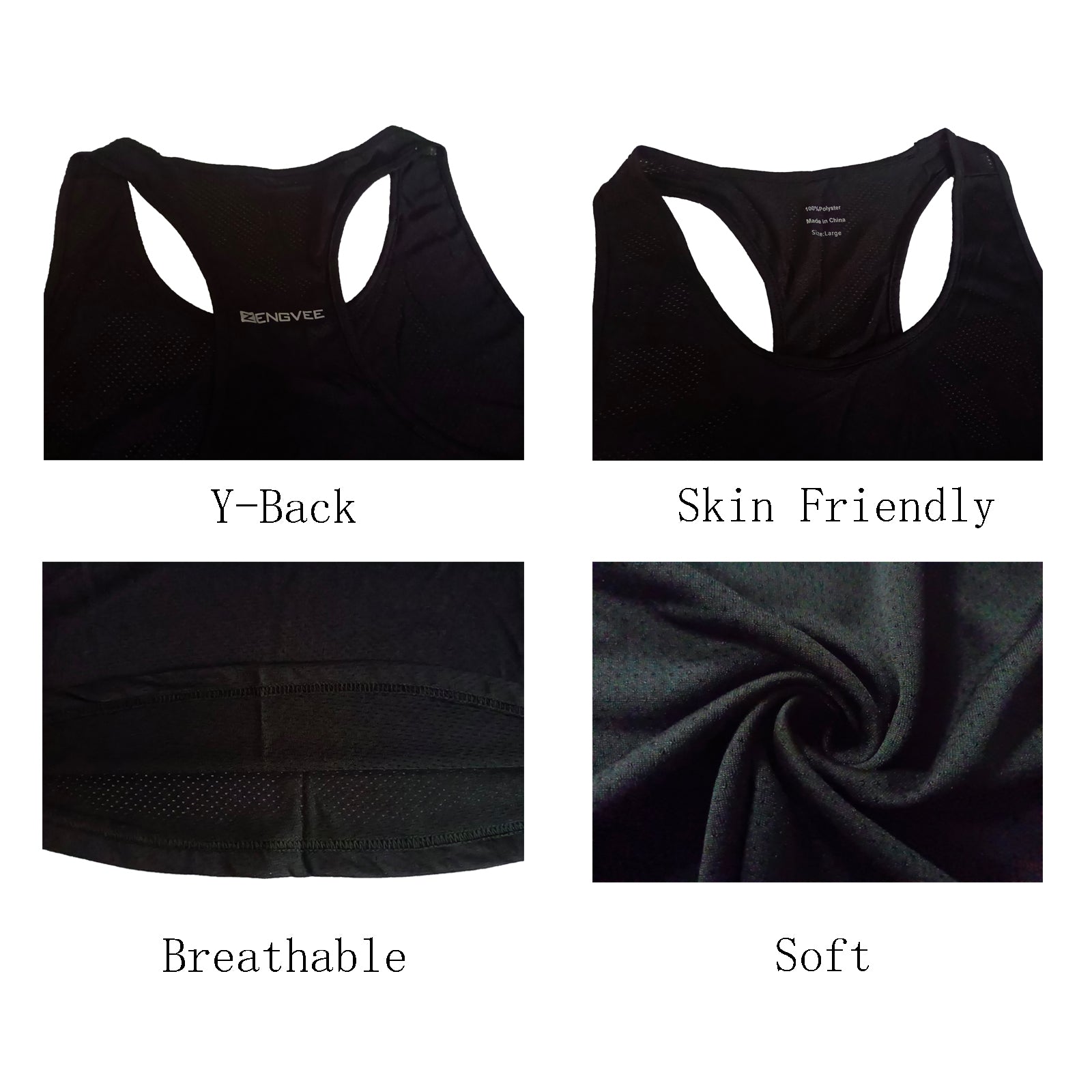 frueo 3 Pack Mens Y-Back Sleeveless Tops Running Muscle Tank Top