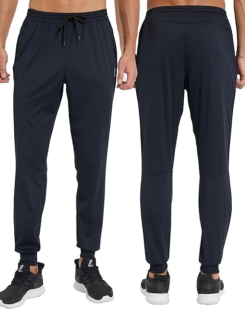 Men's Sweatpants with  Pockets Open Bottom Athletic Pants for Jogging, Workout, Gym, Running, Training