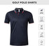 5 Pack Mens Polo Shirts Breathable Moisture Wicking Work Polo T Shirts Casual Tops Short Sleeve Golf Shirts Sports Tee