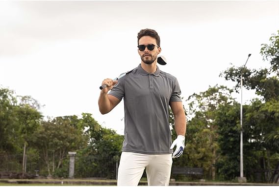 5-Pack Men's Quick-Dry Golf Polo Shirts Short Sleeve