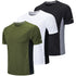 3 Pack Men's Running Shirts Short-Sleeve Tops Sport T-Shirt