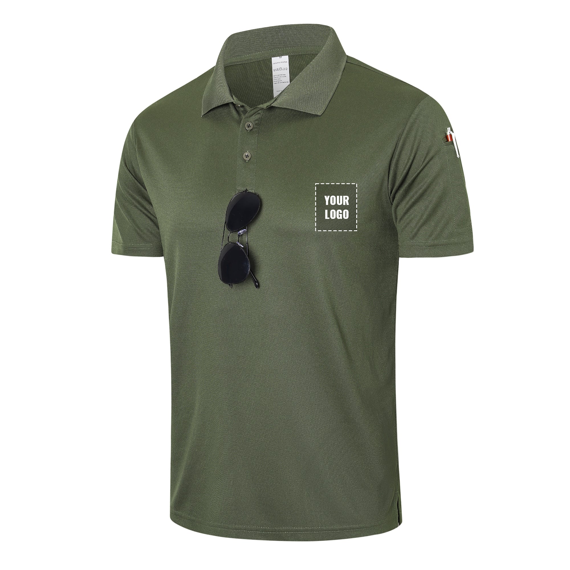 Men's Polo Shirt Short Sleeve T-Shirt Golf Polo Moisture Wicking Polo Shirts for Men Breathable Gym Sport T-Shirt for Golf Tennis Work