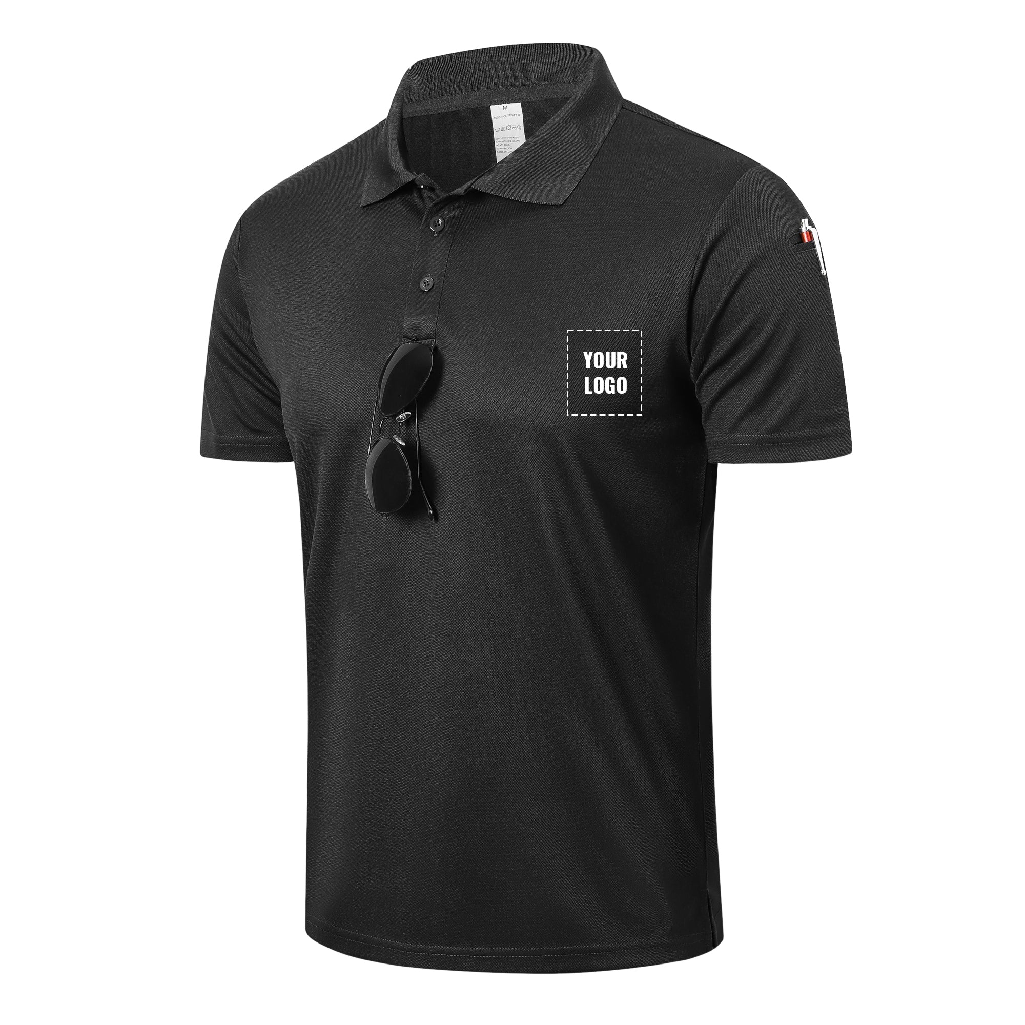 Men's Polo Shirt Short Sleeve T-Shirt Golf Polo Moisture Wicking Polo Shirts for Men Breathable Gym Sport T-Shirt for Golf Tennis Work