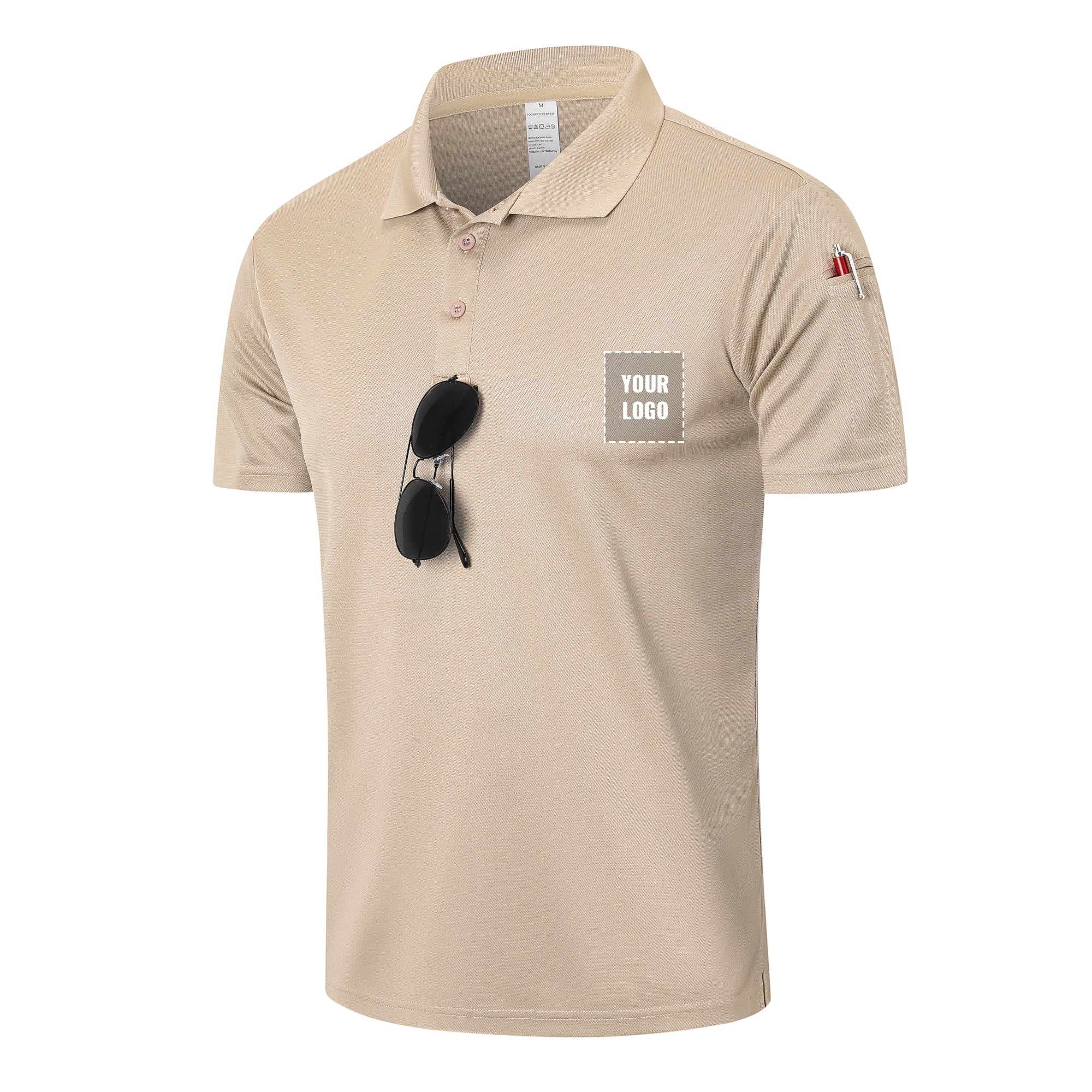 Men's Polo Shirt Short Sleeve T-Shirt Golf Polo Moisture Wicking Polo Shirts for Men Breathable Gym Sport T-Shirt for Golf Tennis Work