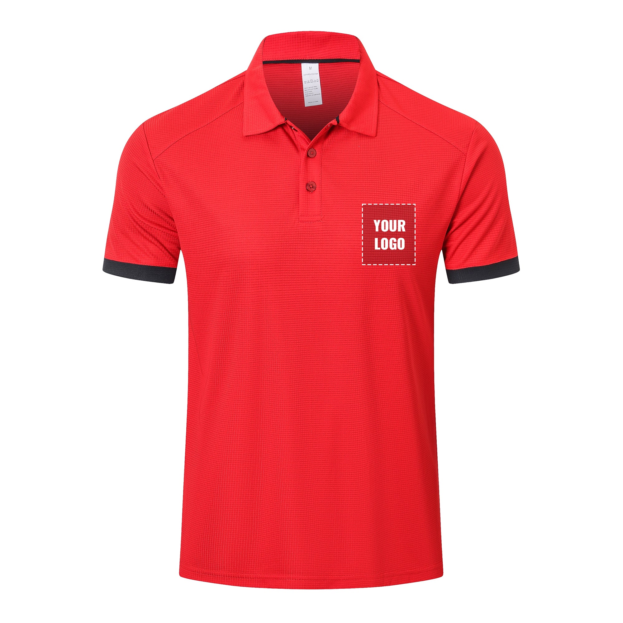 Customizable Mens Polo Shirts Short Sleeve Breathable Golf Polo Collar Buttoned Mens Tops Gym Sport T Shirts
