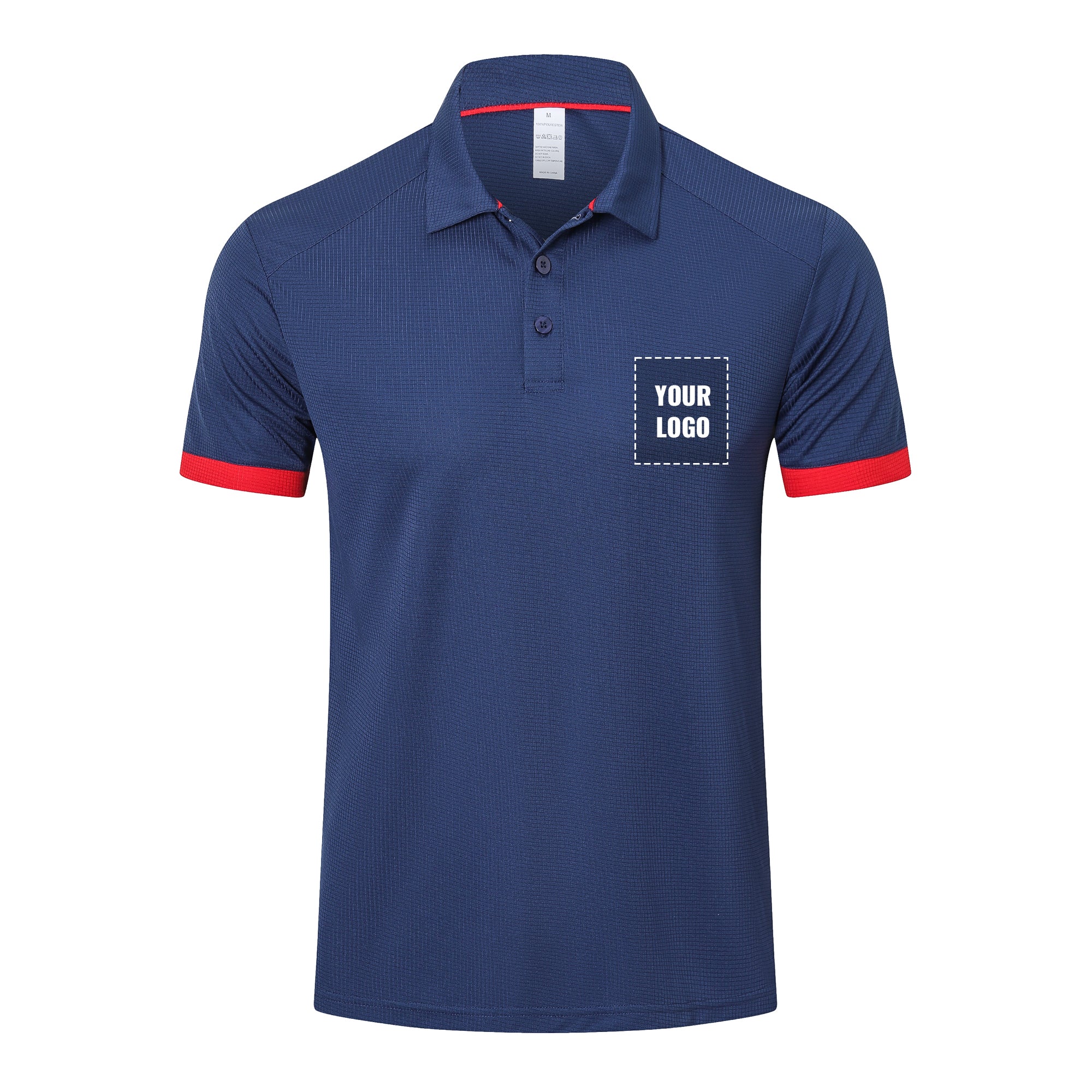 Customizable Mens Polo Shirts Short Sleeve Breathable Golf Polo Collar Buttoned Mens Tops Gym Sport T Shirts