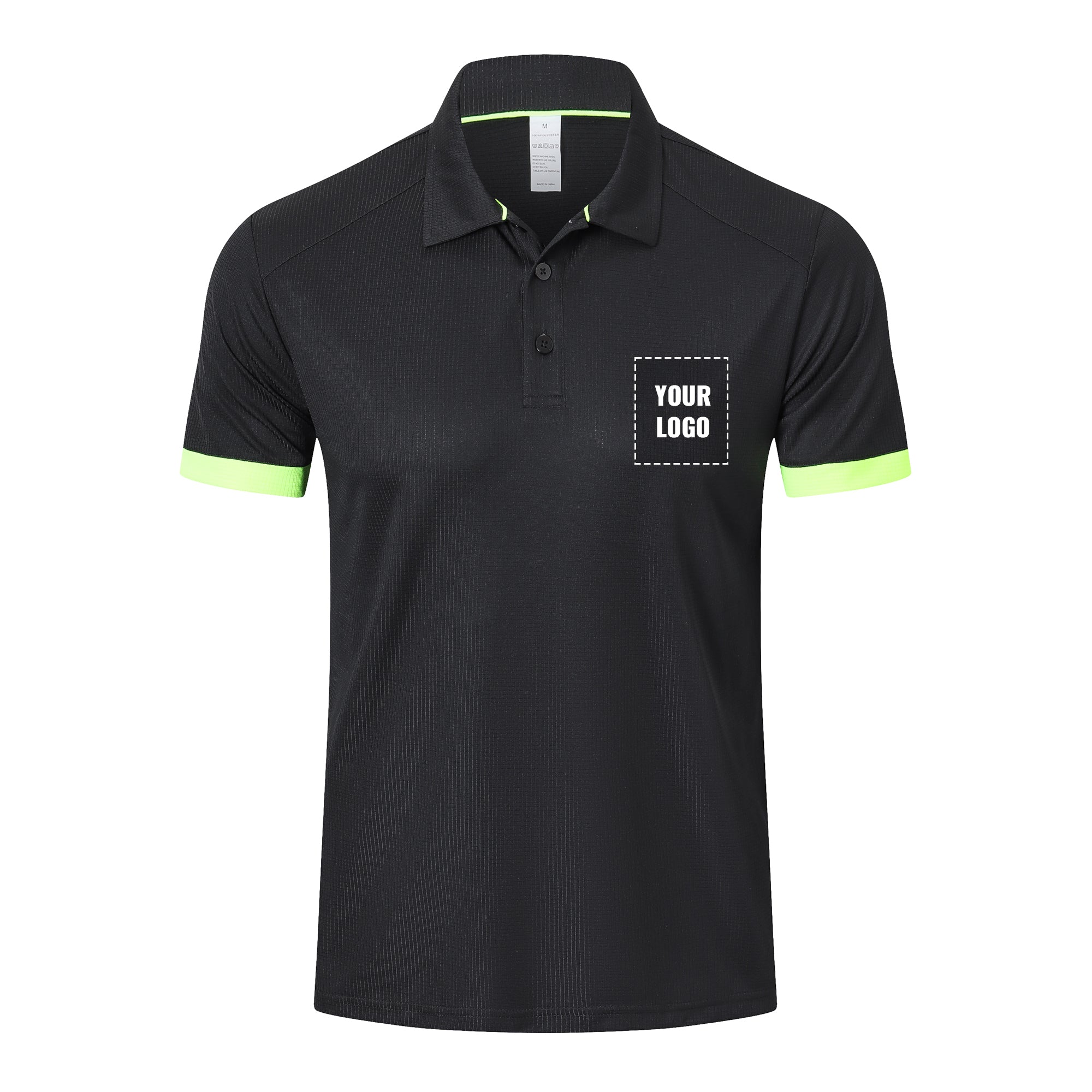 Customizable Mens Polo Shirts Short Sleeve Breathable Golf Polo Collar Buttoned Mens Tops Gym Sport T Shirts