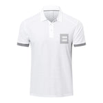 Customizable Mens Polo Shirts Short Sleeve Breathable Golf Polo Collar Buttoned Mens Tops Gym Sport T Shirts