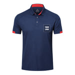 Customizable HUAKANG Mens Polo Shirts Short Sleeve Breathable Quick Dry Golf Top Running Sports Tee Top Gym Workout Polo T Shirts