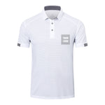 Customizable HUAKANG Mens Polo Shirts Short Sleeve Breathable Quick Dry Golf Top Running Sports Tee Top Gym Workout Polo T Shirts