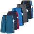 ZENGVEE 5 Pack Men's Gym Shorts with Reflective Stripe Running Quick Dry Breathable Lightweight Training Sports Workout Shorts
