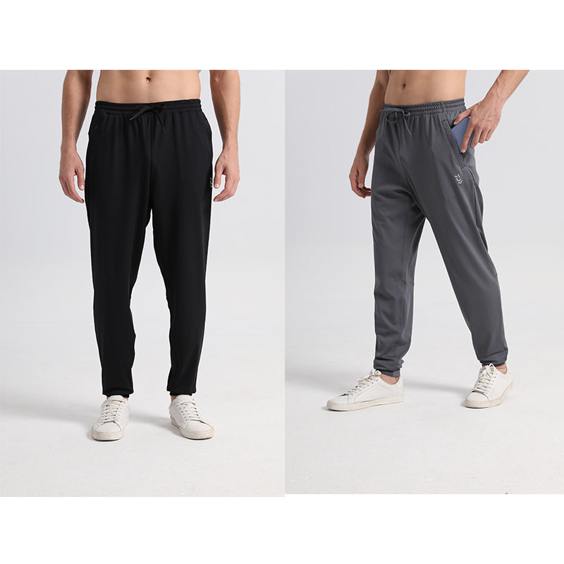 Men's Sweatpants with  Pockets Open Bottom Athletic Pants for Jogging, Workout, Gym, Running, Training