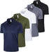 5-Pack Men's Quick-Dry Golf Polo Shirts Short Sleeve