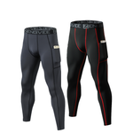 HUAKANG 2 Pack Compression Pants Men with Pockets