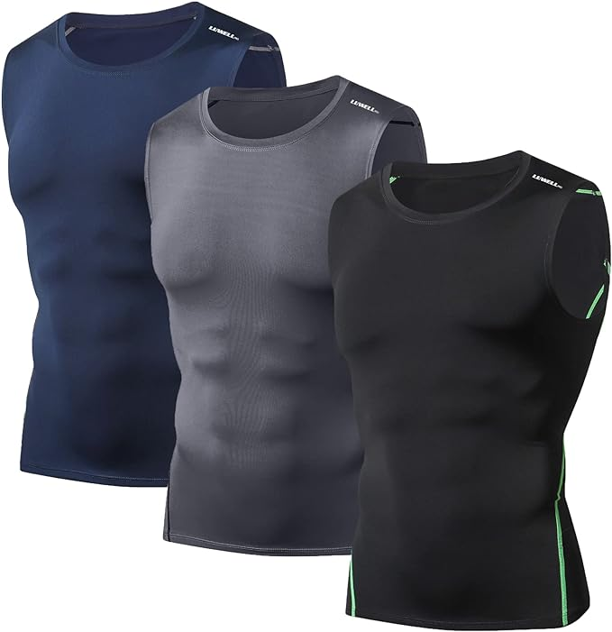 LUWELL PRO  3Pack Compression Tops for Men