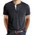 Mens Henley Short Sleeve Casual Fashion T Shirt Tops