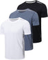 3 Pack Mens T-Shirts  Running Tops for Men Breathable Sport T Shirts Moisture Wicking Fitness Training Shirts Short Sleeve Tops