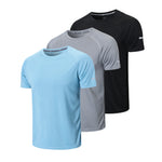 frueo Men's 3 Pack Workout Shirts  Short Sleeve Athletic T-Shirts