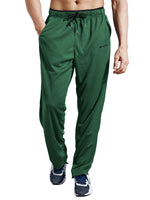 Men's Sweatpants with Zipper Pockets Open Bottom Athletic Pants