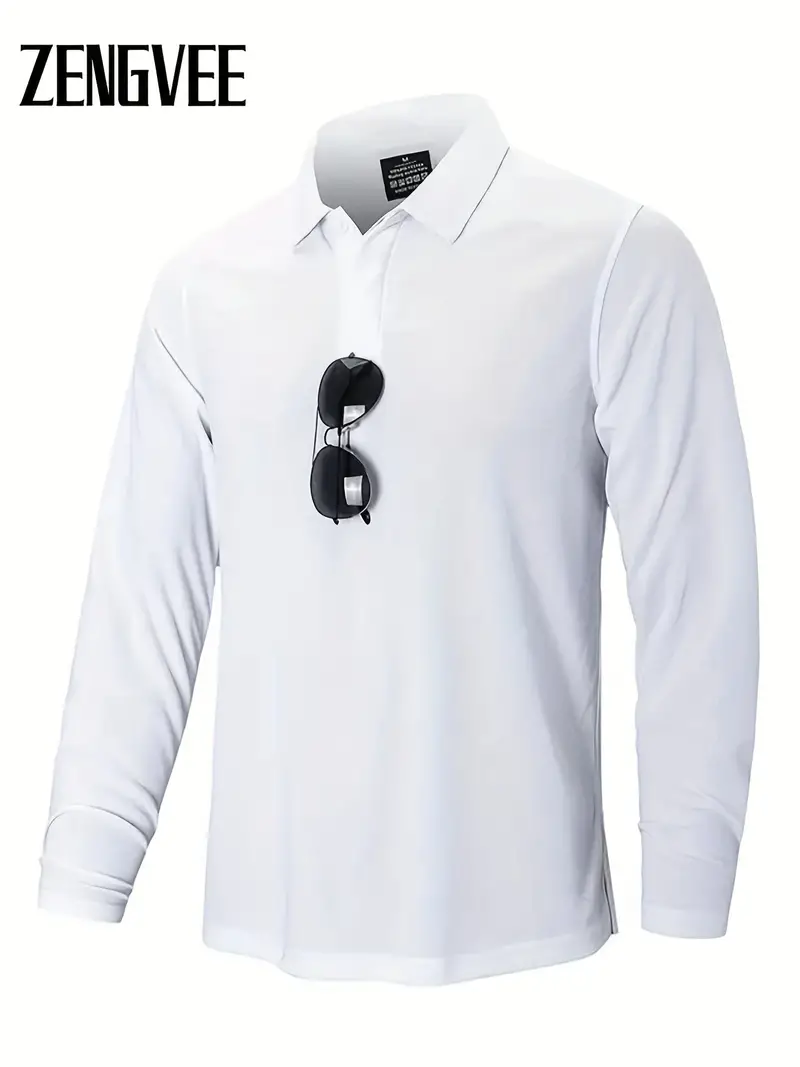 Men's Golf Polo Shirt Long Sleeve Tennis Shirt