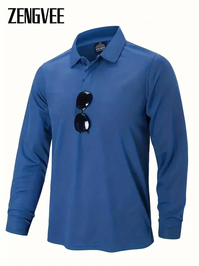 Men's Golf Polo Shirt Long Sleeve Tennis Shirt