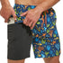 frueo 2 in 1 Swimming Trunks Men with Zipper Pocket Beach Shorts