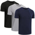 3 Piece Men's T-Shirt Men's Black True Classic Cotton Basic Workwear Short Sleeve Breathable T-Shirt Set