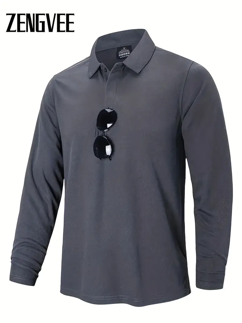 Men's Golf Polo Shirt Long Sleeve Tennis Shirt