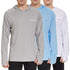 HUAKANG 3Pack Men's UPF 50+ UV Sun Protection Performance Long Sleeve Outdoor T Shirt