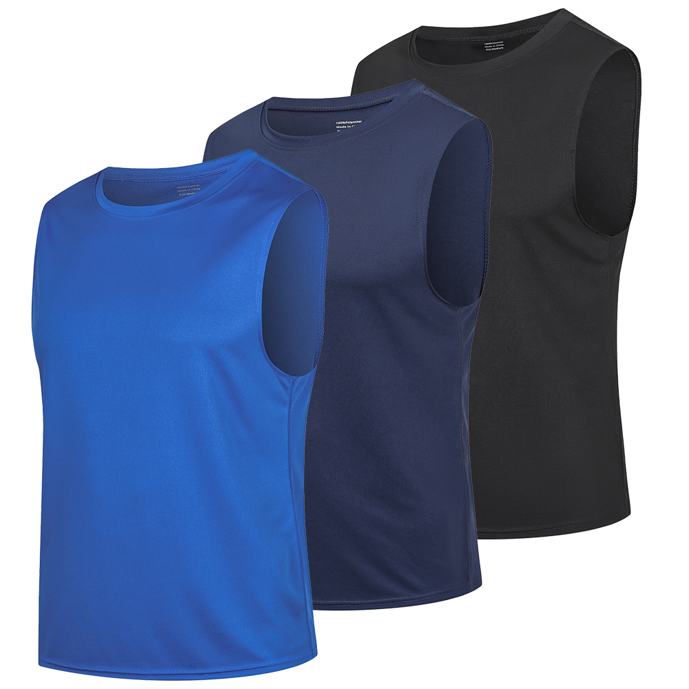 HUAKANG 3 Pack Men's Running Tank Tops