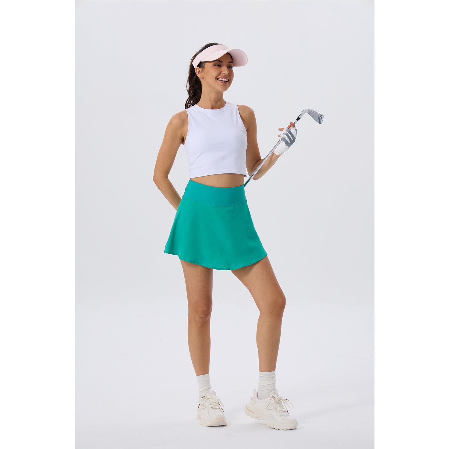 Women's Athletic Golf Skorts Lightweight Skirt Pleated with Pockets for Running Tennis Workout