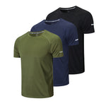 frueo Men's 3 Pack Workout Shirts  Short Sleeve Athletic T-Shirts