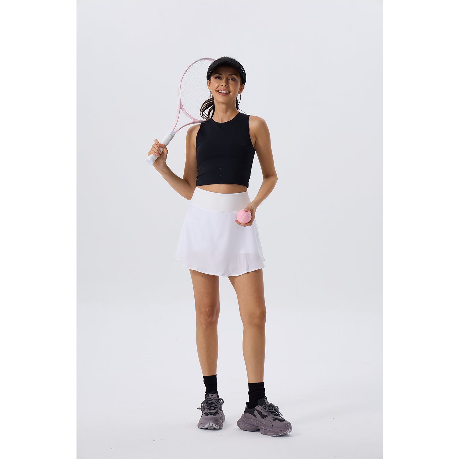 Women's Athletic Golf Skorts Lightweight Skirt Pleated with Pockets for Running Tennis Workout