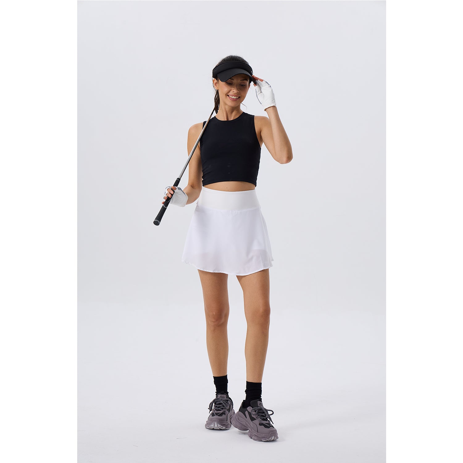 Women's Athletic Golf Skorts Lightweight Skirt Pleated with Pockets for Running Tennis Workout