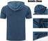 HUAKANG Men's Short Sleeve Athletic Hoodies Gym Tops