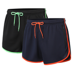 HUAKANG 2 Pack Running Shorts Men Gym Athletic Bodybuilding Shorts