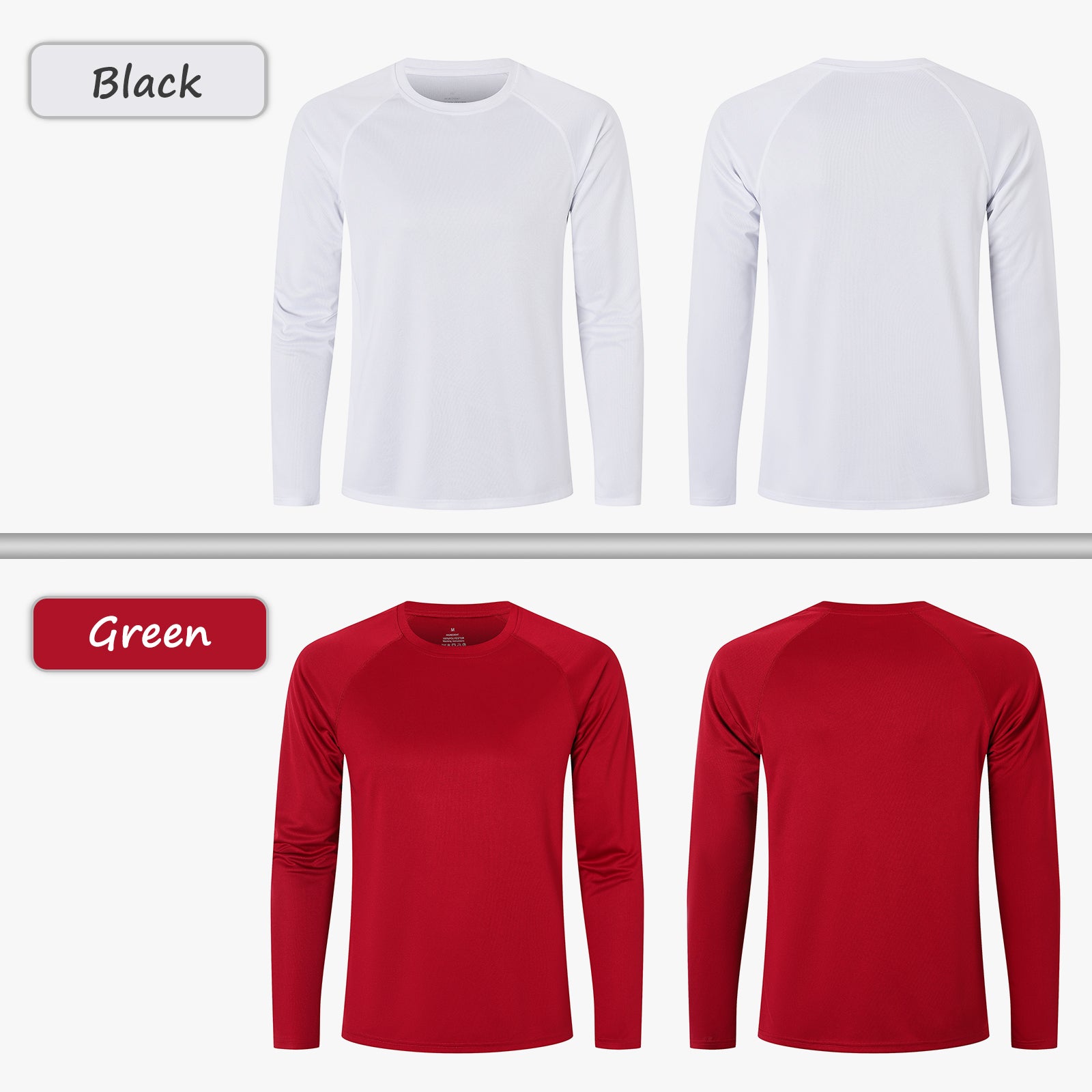 Mens Long Sleeve T-Shirts for Men 5 Pack Sports Gym T Shirts Breathable Quick Dry Running Athletic Performance Activewear Tops