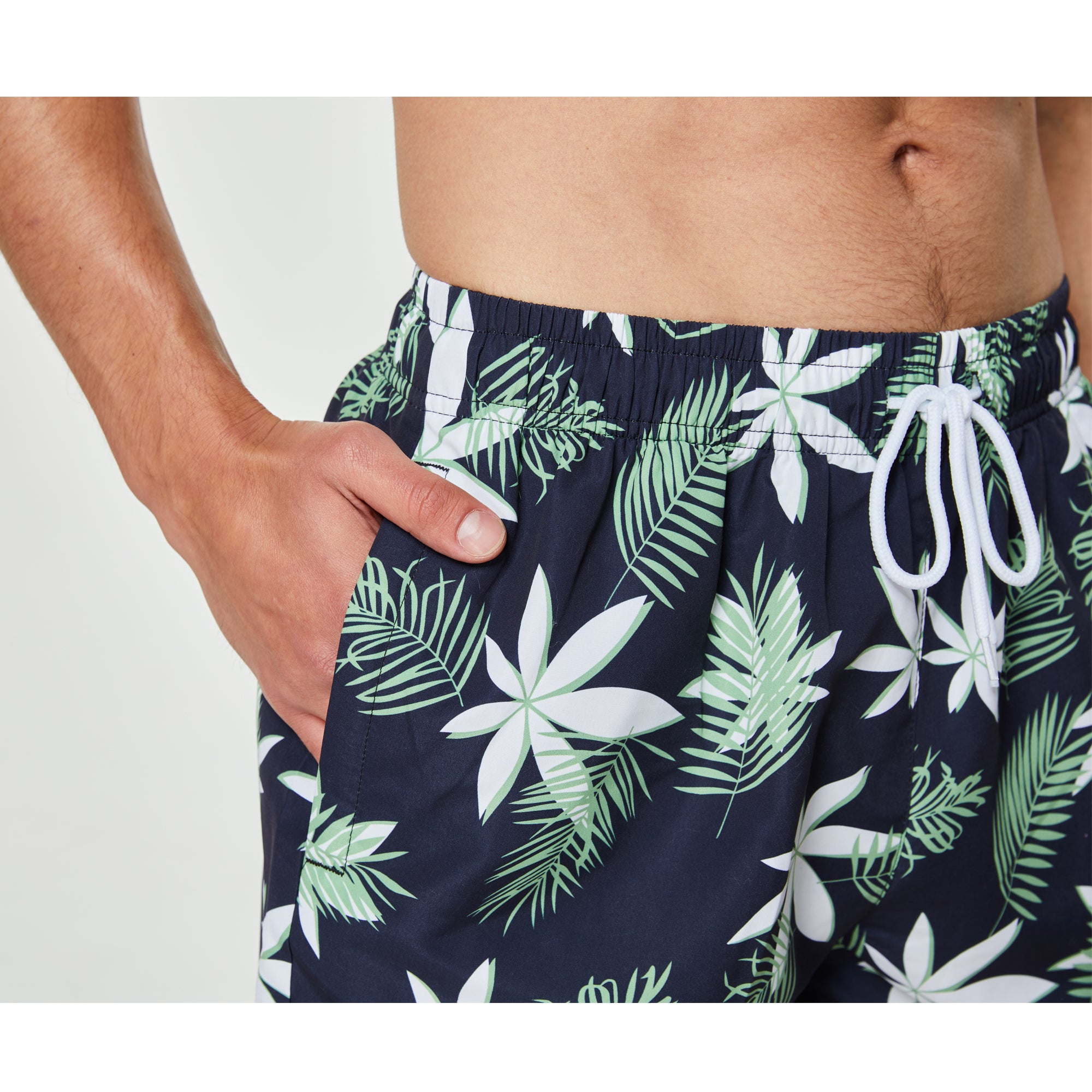 frueo 2 in 1 Swimming Trunks Men with Zipper Pocket Beach Shorts